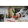thumbnail image 4 of 10 Gripper Stylus Pens with LED Light Pack - Twist mechanism, Black Ink - Green, 4 of 5