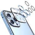 thumbnail image 5 of TECH CIRCLE for iPhone 13 6.1 inch Ultra Slim Case,Luxury Metal Frame Shockproof Lightweight Hard PC Anti-Scratch Back Clear Matte Full Coverage of Lens Film Cover.For iPhone 13,Pink, 5 of 9