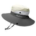 thumbnail image 2 of Dwellite Womens Summer Sun Hat Beach Hat Wide Brim Outdoor Hat Foldable Cool Ponytail Hat for Travel Summer Hiking Beach 2026 White Gray, 2 of 2