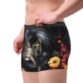 thumbnail image 2 of Pofeuu Colorful Floral Black Dog Print Men’s Boxer Briefs, Moisture-Wicking Underwear, Regular,Trunk-Small, 2 of 5