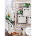 thumbnail image 2 of Hello Spring Kitchen Dish Towels for Drying Dishes Set of 2, Easter Flowers Green Truck Vintage Floral Grey Waffle Weave Microfiber Hand Tea Bathroom Towels Quick Dry & Absorbent Towel 15.7x23.6, 2 of 7
