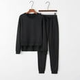 thumbnail image 2 of zbxnLI Women's Two Piece Outfits Tracksuit Crewneck Sweatshirt Long Sleeve Side Split Jogger Pants Activewear, 2 of 3