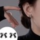thumbnail image 1 of Pendientes de botón para mujer, de plata de ley 925, con cierre de oro, pendientes para mujer, regalos de San Valentín para ella, pendientes de corazón para mujer, joyería de moda, pendientes de San V, 1 of 5