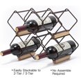 thumbnail image 4 of Wine Rack Stackable, , Metal Copper Wine Holder Storage Free Standing, Tabletop Wine Rack 5 Bottle, Ready Assembled, Easy To Put, 4 of 4