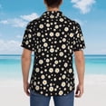 thumbnail image 6 of Balery Daisy Print Men's Hawaiian Shirts Short Sleeve Beach Shirt Relaxed Fit Vacation Button Down Shirts-3X-Large, 6 of 9