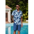 thumbnail image 2 of COOFANDY Men's Hawaiian Matching Set Summer Tropical Beach Shirt 2 Piece Outfits Flower Button Down Shirts and Shorts, 2 of 8