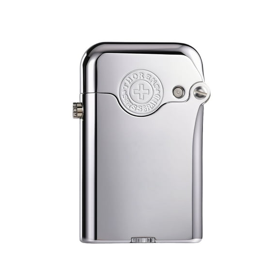Swiss Luxury Vintage Soft-Flame Brass Kerosene Lighter, Refillable, Automatic Ignition, Safety Lock, Electroplated Chrome Color, Gift Box Packaging, Collectible, for Men, Thorens Gen 3 Single Claw
