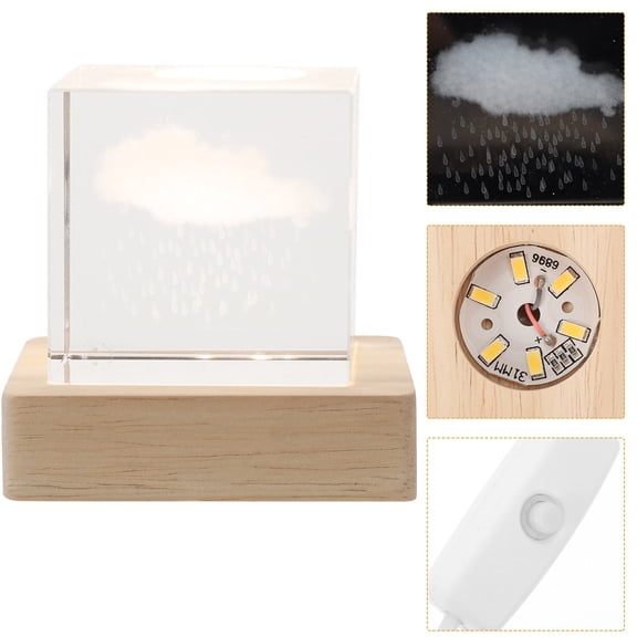 KAKOWELY Kids Night Lamp Wood Children present 1Set 2.4in Cube