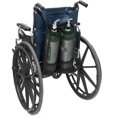 thumbnail image 3 of Sac pour Cylindre d'Oxygène de Fauteuil Roulant - Porte-Réservoir de O2 Sac à Dos Support pour Bouteilles de Cylindres « D » et « E » Sac à Double Compartiment Double et Portable, 3 of 10