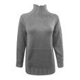 thumbnail image 4 of Sweaters for Women 2025 Hemp Pattern Turtleneck Solid Comfy Cable Knit Long Sleeve Jumper Top Womens Pullover Sweaters, 4 of 5