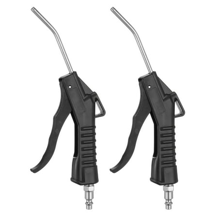 Uxcell 2pcs Air Blow Gun High Flow Air Compressor Blow Gun with 1/4" NPT Male Air Plug and Angled Bent for Industrial