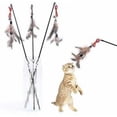 thumbnail image 1 of Interactive Cat Toy With Natural Bird Feather, Retractable Feather Wand For Safe And Engaging Suction Cup Pet Toy Fun, Enhance Oral Health Through Playful Interaction, 1 of 1