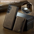 thumbnail image 2 of AutSpace Funda para Samsung Galaxy A26 5G, Bloqueo RFID, Cuero PU, Compatible con MagSafe, Billetera Desmontable 2 en 1 con Tarjetero, Soporte, Cubierta Protectora Magnética, Marrón, para Galaxy A26, 2 of 9