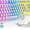 White-104 Keys, variant on ZIYOULANG Wireless Gaming Keyboard and Mouse Combo with 87 Key Rainbow LED Backlight Rechargeable 3800mAh Battery Mechanical Feel Ergonomic Waterproof RGB Mute Mice for Computer PC Mac PS4 Gamer-Black
