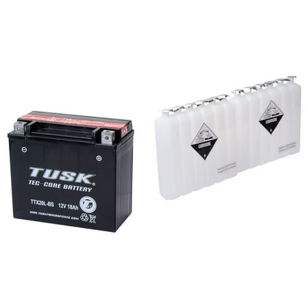 Tusk Tec-Core Battery with Acid TTX20LBS Maintenance-Free For YAMAHA GRIZZLY 700 4x4 2007-2021