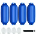 thumbnail image 4 of Gymax Pack of 4 27" Boat Fenders Marine Bumper Hand Inflatable Blue, 4 of 10