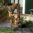 thumbnail image 2 of Jeco 40" Withered Wood And Mushroom Fountain With LED Light, 2 of 8
