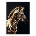 thumbnail image 1 of Pintura en lienzo de animales dorados y negros abstractos, búho, Tigre, León, Lobo, águila, cebra, Toro, carteles, imágenes artísticas de pared para habitación, decoración del hogar, 1 of 4