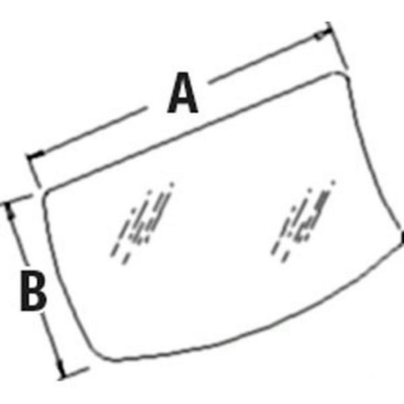 4369588 Lower Windshield Glass Fits John Deere