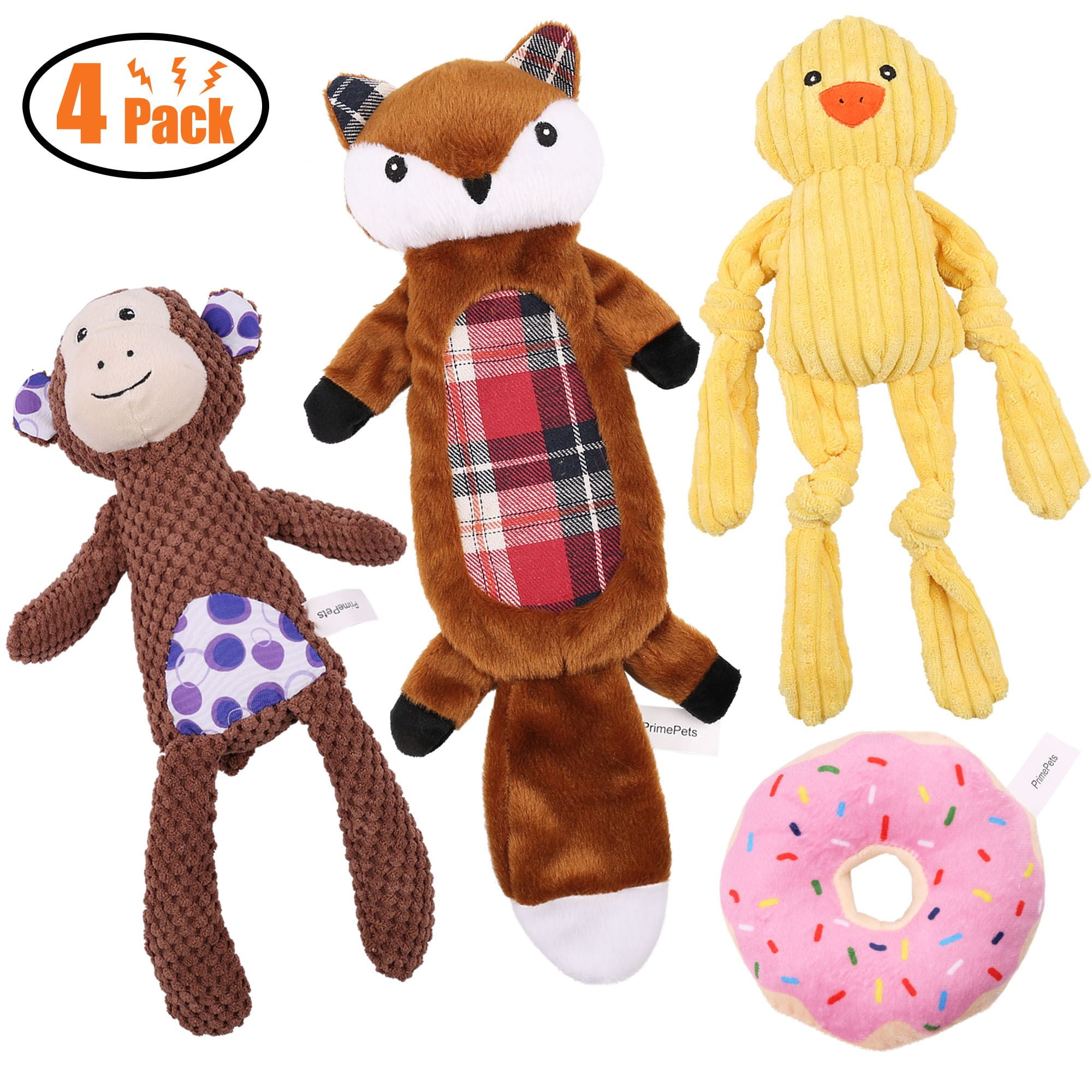 non squeaky plush dog toys