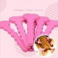thumbnail image 2 of Unique Heart-shaped Key Design Sponge Hair Curlers Hairdressing Roller Pink, 2 of 6
