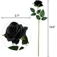 thumbnail image 4 of Morttic Artificial Silk Rose Flower Bouquet Lifelike Fake Rose for Wedding Home Party Decoration Event Gift 10pcs (Black), 4 of 7