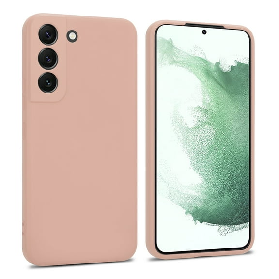 Samsung Galaxy S22 Plus Case Silky Soft Touch, Liquid Silicone Protective Phone Case Pink