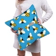 thumbnail image 6 of Bingfone Flying Bees Linen Throw Pillow Covers Cushion Case Pocket Button Vintage Farmhouse Pillowcase For Sofa Couch Bed 18"X18", 6 of 9
