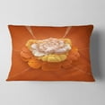 thumbnail image 2 of Designart Yellow Blossom Fractal Flower - Flower Throw Pillow - 12x20, 2 of 5