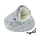 thumbnail image 3 of Cama calefactada para gatos de interior y perros pequeños. Almohadilla térmica suave tipo cueva redonda para cachorros. Gris, 3 of 9