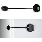 Urban August Adhesive Combination Lock for Childproofing Heat Resistant Easy to Install, Black