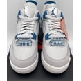 thumbnail image 2 of N I-K-E A i r-Jor-dan 4 Retro Military Blue White HF4281-141 Grade School GS Size 6.5, 2 of 6