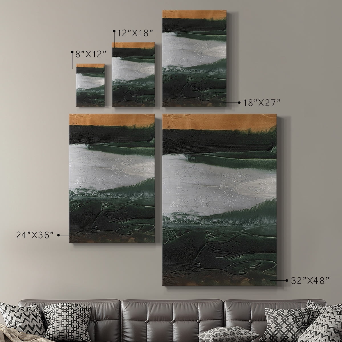 Embellished Coastal Plain II Premium Gallery Wrapped Canvas - Ready to Hang