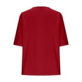 thumbnail image 4 of cocolona Womens Summer Tops Crew Neck Short Sleeve T-shirts Lightweight Breathable Blouses Casual Loose Solid Color Tees, 4 of 5