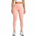 thumbnail image 3 of Iaqnaocc Leggings for Women Casual High Waisted with Pockets Tummy Control Bootcut Yoga Pants Soft Stretchy Full Length Pants Pink L, 3 of 6