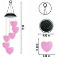 thumbnail image 5 of Wind Chimes Outdoor Solar Heart Wind Chimes Color Changing LED Mobile Wind Chime, 5 of 6