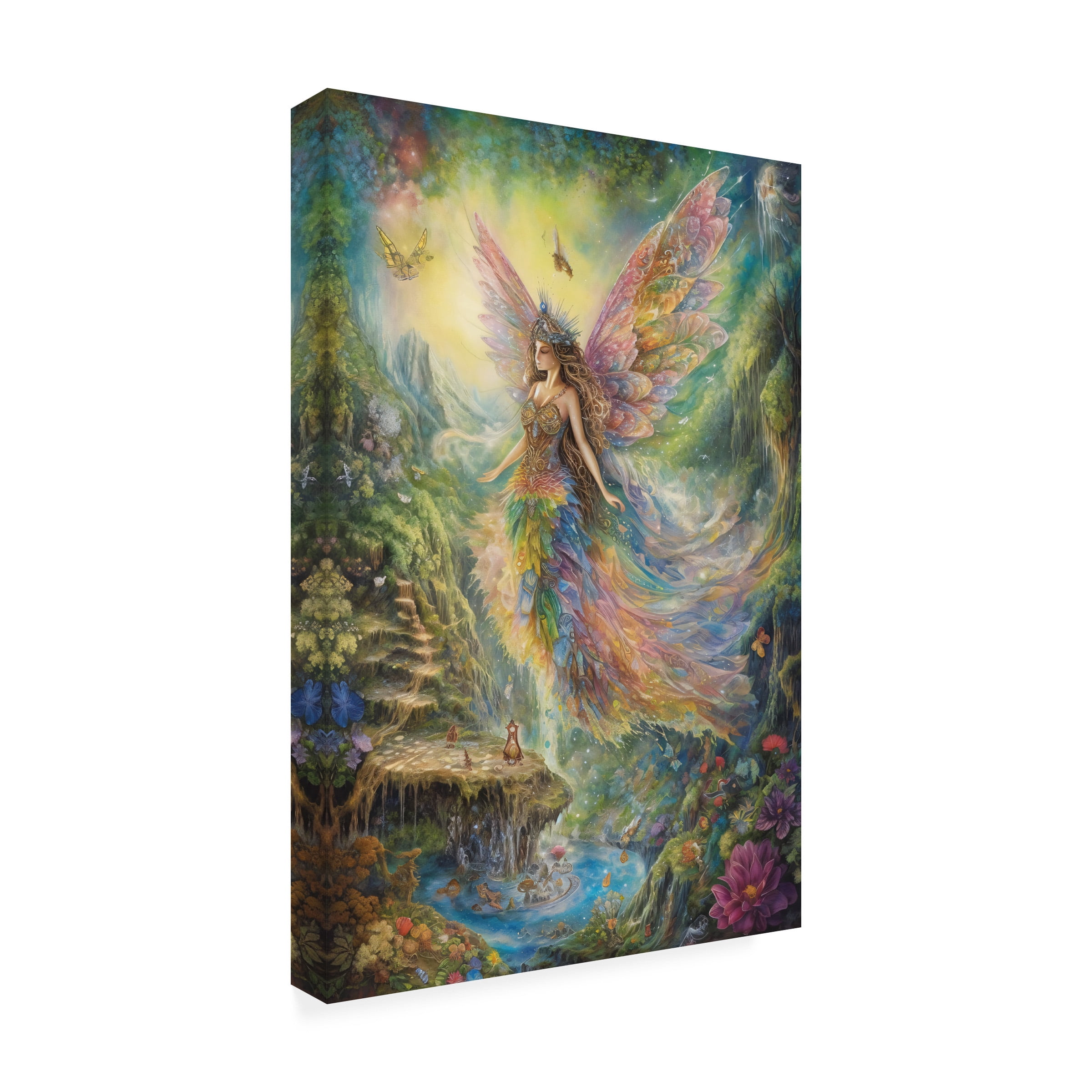 Canvas Wall Art - Mikey Bergman 'Jw Faerie 29' Wall Art for Living Room, Bedroom, or Office DÃ©cor by Trademark Fine Art - 12 x 19 Inches