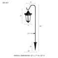 thumbnail image 3 of Pure Garden Set of 2 Waterproof LED Solar Lanterns with Shepherd Hooks, 3 of 6