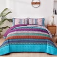 thumbnail image 1 of Juego de edredón WONGS BEDDING, color morado, tamaño doble, 2 piezas, 1 of 8