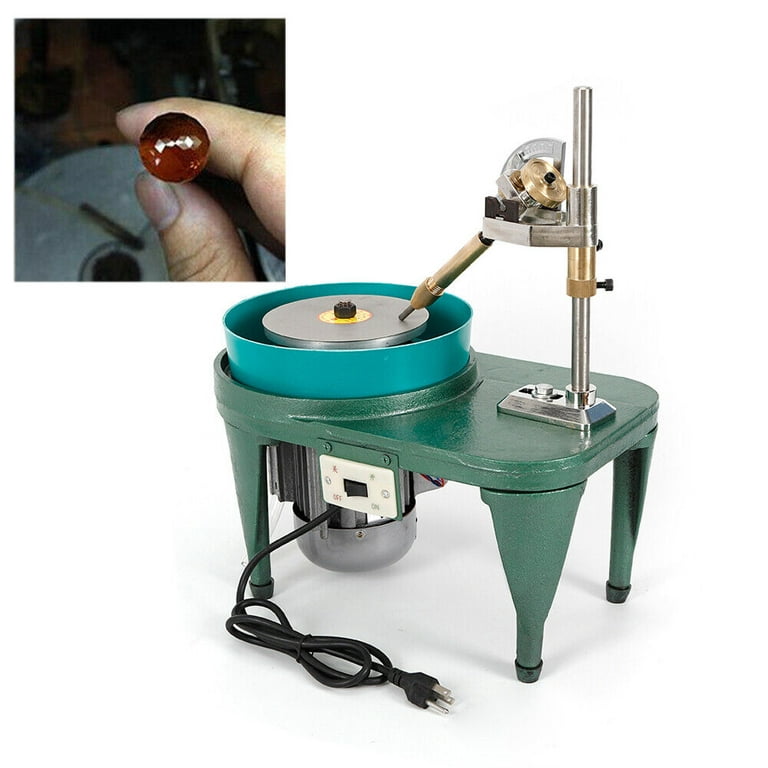 Oukaning Gem Faceting Machine, 2800RPM Gemstone Jewelry Lapidary Cutting  Grinding Grinder 180W 