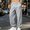 Gray, variant on Mens Big & Tall Baggy Joggers Sweatpants Fleece, Tapered Leg Bootcut Cotton Elastic Waist Drawstring Harem Pants, Workout Running Casual Golf Pants for Fall Winter Size 5XL Khaki