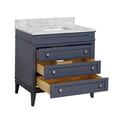 thumbnail image 3 of Eleanor 36" Bathroom Vanity with Marine Gray Cabinet and Carrara Marble Top, 3 of 6