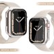 thumbnail image 3 of [2 Pack] Compatible for Apple Watch 45mm Screen Protector Case Bumper Cover, Sport Clear Hard PC Shockproof Protective Tempered Glass Frame for iWatch Series 8 & 7(Clear+Clear, 45MM), 3 of 5