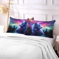 thumbnail image 6 of Beautiful Dream Starry Wolf Body Pillow Cover with Zipper, Soft and Cozy Fuzzy Fleece Body Pillow Case Cover 21 x 54 in, Plush Long Body Pillow Pillowcase for Fall and Winter Home Decor Gifts, 6 of 7