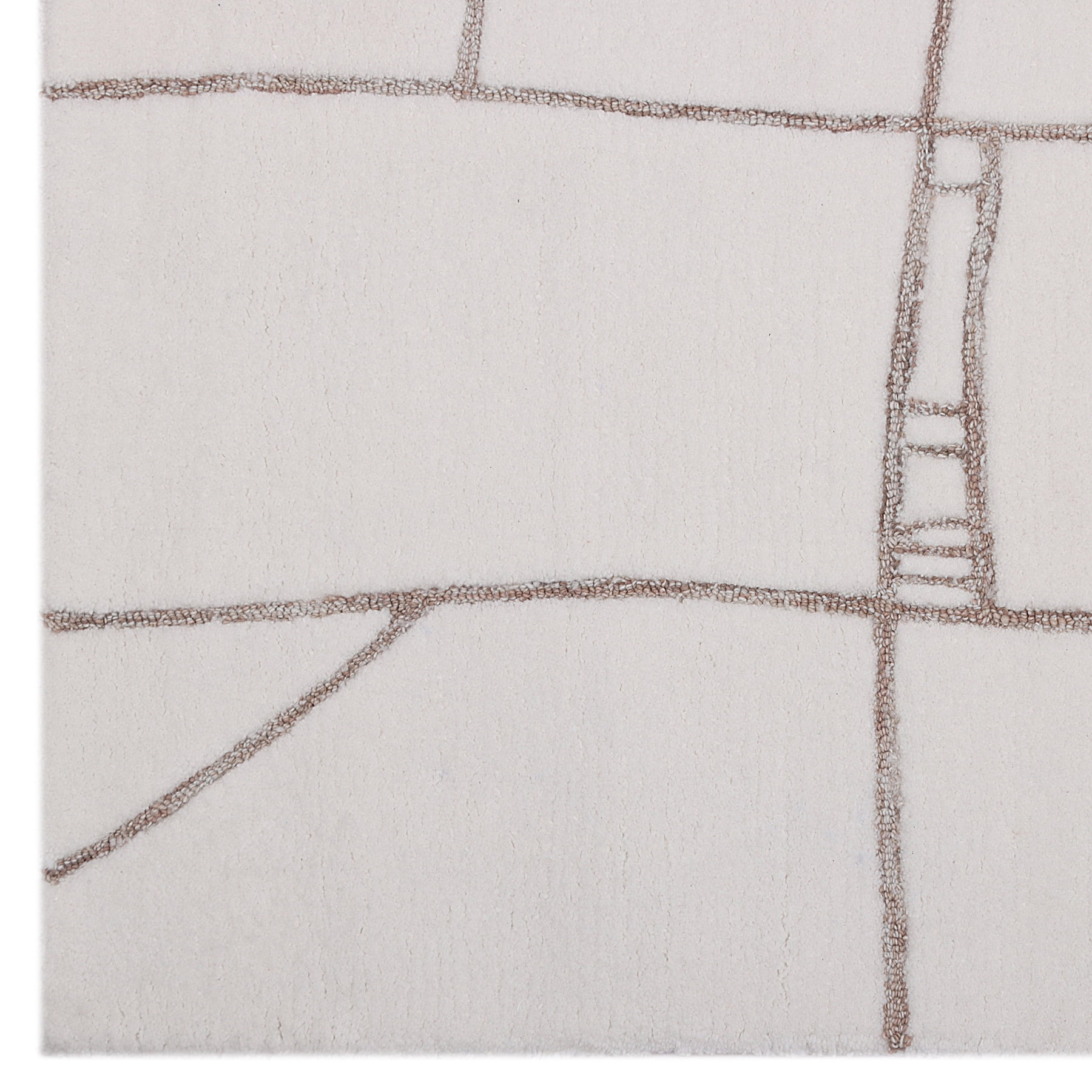 Better Homes & Gardens White Dharra Runner Rug 2.5x8 Hand Tufted Polyester