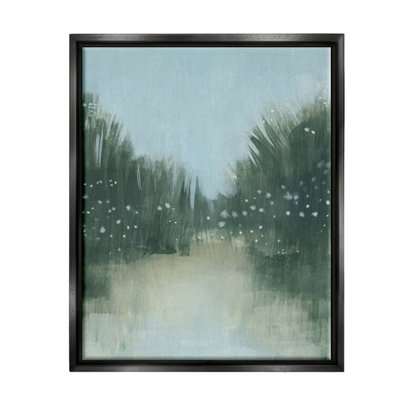 Stupell Industries Brushed Nature Grasses Scene Painting Jet Black Floating Framed Canvas Print Wall Art, Design by Grace Popp