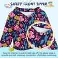 thumbnail image 6 of Zando Toddler Girls Long Sleeve Swimsuits Rash Guard One Piece with UV Protection 2-7 Years Kids Bathing Suits, 6 of 7