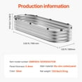 thumbnail image 3 of KFFKFF Metallic Elevated Garden Bed, Dimensions 4 x 2 x 1 ft, Outdoor Galvanized Planting Box, Open Bottom Design, Spacious Oval Shaped Raised Bed for Cultivating Vegetables, Blooms, Herbs, 3 of 9