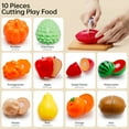 thumbnail image 5 of 21 Pcs Pretend Food Play Food Cutting Set For Kids, Cuttable Fruits And Vegetables Toy Kitchen Accessories With Cutting Board, Educational And Birthday Gift For Toddlers, Kids, Boys, Girls, 5 of 10