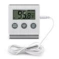thumbnail image 1 of Refrigerator Thermometer, Digital Fridge Thermometer, Freezer Thermometer with High & Low Temperature Alarm, LCD Display, Magnetic for for Restaurants, Kitchen, Home, 1 of 8
